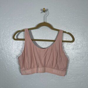 Duluth Trading Co Women M Light Blush Pink Buck Naked Bralette Low Impact Lounge